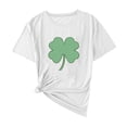 thumbnail image 5 of Womens St Patricks Day Tees Festival Printed Graphic Short Sleeve Crew Neck Casual Summer Tshirts Tops (S, White), 5 of 5