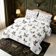 thumbnail image 3 of Manfei Aquatic Bird Pattern Quilt Full,Farmhouse Cabin Full Bedspread Sets,3pcs,1 Coverlet and 2 Pillowcases, 3 of 7