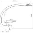 thumbnail image 3 of Grifo para lavabo de baño de primera calidad, fácil instalación, superficie a prueba de óxido, grifo mezclador monomando de forma arqueada de latón macizo con núcleo de válvula de cerámica, cromo, 3 of 5