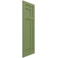 thumbnail image 2 of Ekena Millwork 12"W x 44"H True Fit PVC San Juan Capistrano Mission Style Fixed Mount Shutters, Moss Green (Per Pair - Hardware Not Included), 2 of 9