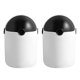 thumbnail image 1 of 2pcs Desktop Winded Bandeja de basura Bote de basura de plástico Recipientes de residuos de barril de basura, 1 of 5
