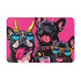 thumbnail image 2 of Front Door Mat Indoor Outdoor Outside Entrance - 16*24in Washable Cool French Bulldog No.123 Thin Bathroom Rugs Fit Under Door, Bath Rugs for Bathroom, Kitchen Rugs Mats for Floor, 2 of 6