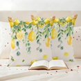 thumbnail image 3 of Summer Lemon Outdoor Waterproof Pillow Covers, Eucalyptus Flower Leaf Retro Botanical Decorative Square Throw Pillowcase Sofa Cushion Sham for Patio/Couch/Chair, 24"x24" 2 Pack, 3 of 8