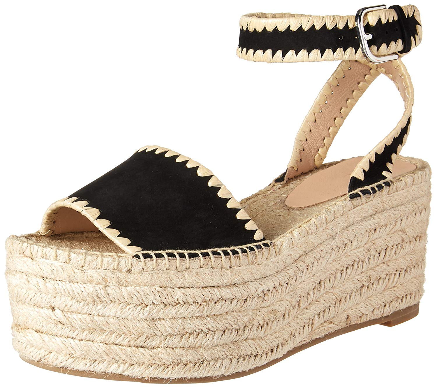 Pour La Victoire Ria Espadrille Platform Wedge Sandal Black