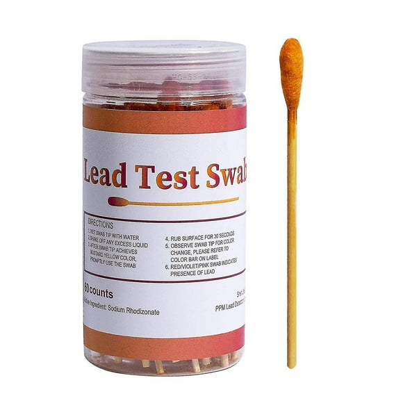 60pcs Lead Test Kit Disposable Nontoxic Cotton Swab High Sensitivity Lead Test Kit For Tableware Paint Cosmetics Classy