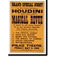 thumbnail image 2 of Historic Framed Print, The world famous self-liberator Houdini the supreme ruler of mystery will present a grand magical revue in which he will prove himself to be the greatest mys, 17-7/8" x 21-7/8", 2 of 9
