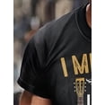 thumbnail image 3 of Men's Guitar Print T-shirt, Casual Short Sleeve Crew Neck Tee, Men's Clothing For Outdoor, 3 of 5