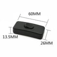 thumbnail image 2 of 2A Bi-Pole Switch, In-Line Cord Switch for Small Appliance or Lamp, Black - 2 Pack, 2 of 5