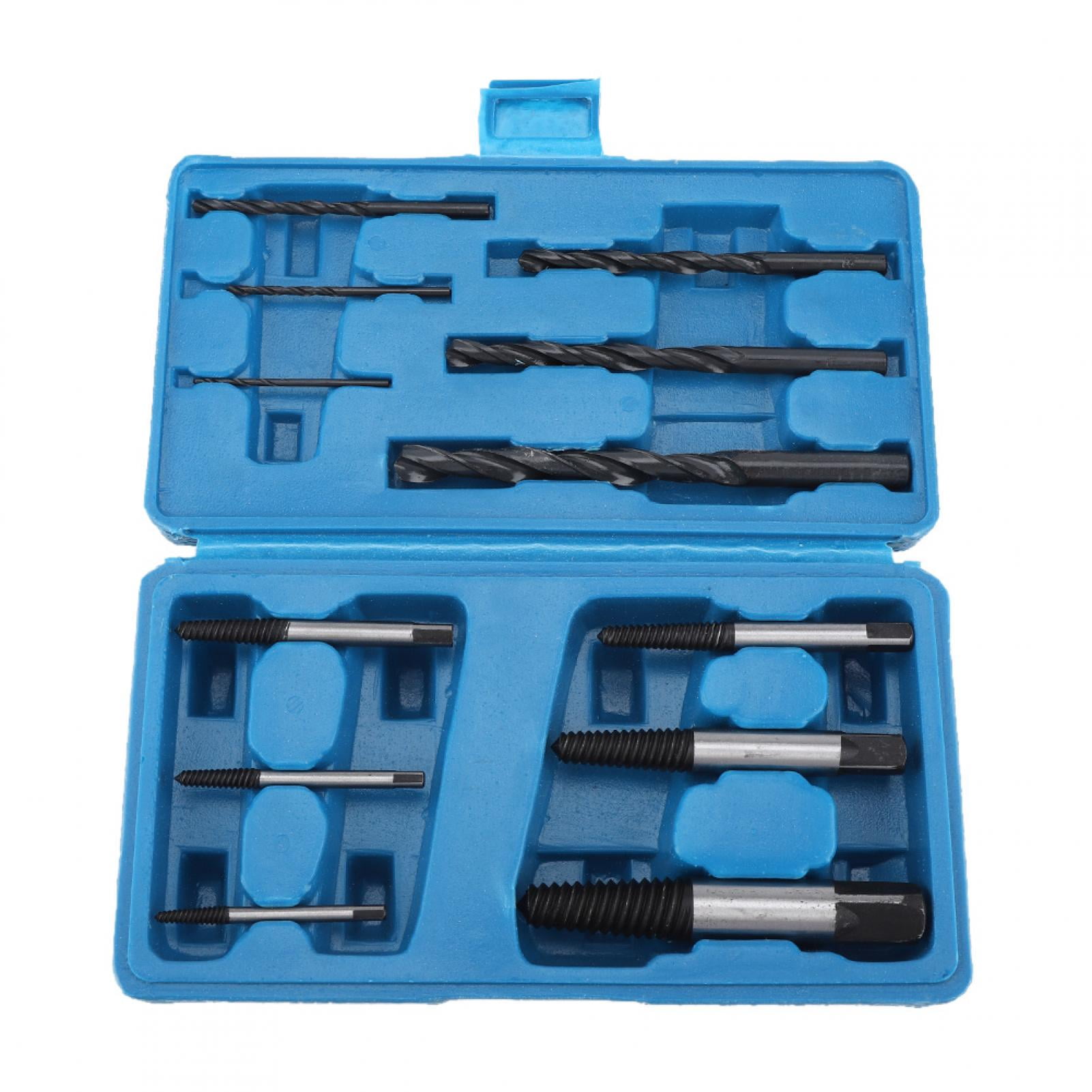 Damaged Screw Extractor Set, 12pcs Easy Out Stripped Screw Remover Broken Bolt Stripped Screw Extractors and Drills