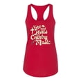 thumbnail image 2 of Wild Bobby, Y'all Need Jesus & Country Music, Pop Culture, Women Racerback Tank Top, Red, Large, 2 of 4