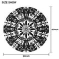 thumbnail image 6 of Black White Tie Dye Mandala Pattern Round Tablecloth 60"x60",Wrinkle Wipeable Table Cloth for Kitchen Dining Room Picnic Patio Party, 6 of 6