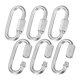 thumbnail image 1 of Conector rápido de 6 piezas, M8 5/16 eslabones de cadena de acero inoxidable 304 en forma de D para reparación de cadenas de columpios/camping/senderismo/mochila, anillo de llave en espiral [Plata], 1 of 1