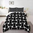 thumbnail image 2 of Erosebridal Contemporary Geometric Bedding Queen Comforter Set, Abstract Black White Down Comforter Super Cozy 3 Pieces, 2 of 8
