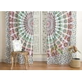 thumbnail image 3 of Pop Popular Handicrafts Indian Hippie Bohemian Beautiful Peacock Mandala Curtain Panels White Multicolor, 3 of 7