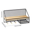 thumbnail image 3 of PLPPYFS Hanging Floating Shelves, Wall Mounted Shelves for Wall Storage, Hanging Storage Shelf for Bathroom, Living Room, Bedroom, Kitchen, Punch Free Rack Dormitory Bedside Wall Mounted Storage Rack, 3 of 6