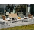 thumbnail image 2 of Grand Patio Bromma 4-Piece Steel Outdoor Conversation Sets with Beige Cushions, 2 of 8