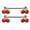 Silver, variant on Red CZ Cherry Nipple Barbell Ring 14G 14mm