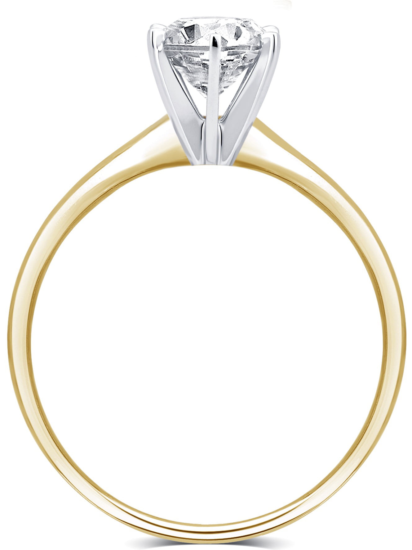 Previously Owned Colorless Ring Setting 1/3 carat tw Round-cut 14K Yellow  Gold