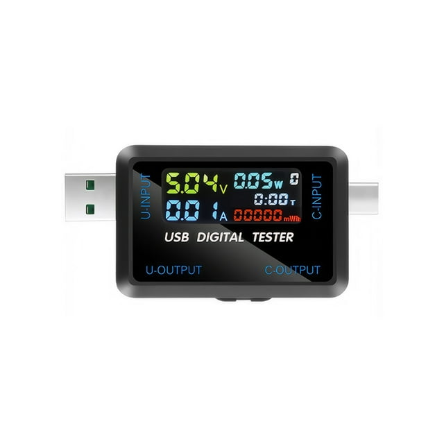 Maytalsory Testeur Numérique Portable Capacité avec Tension et Courant Multifonctionnel 6527Q(USB+TypeC)