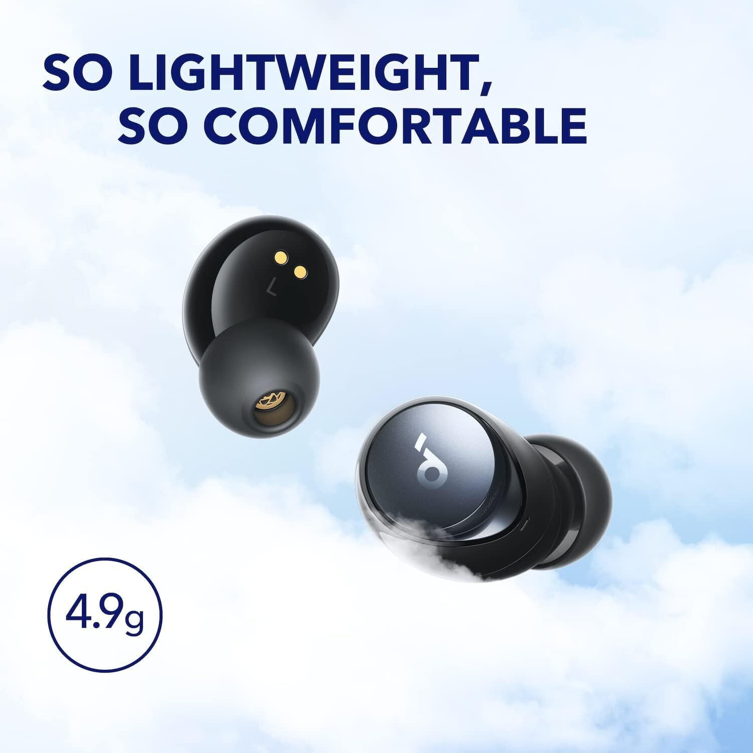 Soundcore, by Anker Space, A40 Noise Cancelling Wireless In-Ear Earbuds, Black, 1