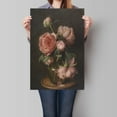 thumbnail image 6 of Vintage Peony Oil Painting Famous Art Botanical Flower Wall Art Floral Aesthetic Poster Retro Mid Century Modern Gallery Prints Dark Academia Wall Decor For Bedroom Living Room 12x16in Unframed, 6 of 6