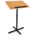 thumbnail image 1 of Pupitre de Sol Portable Réglable en Hauteur Design Debout Stable pour Enseignant, Haut-Parleur, Conférence, Présentation en Classe, 1 of 7