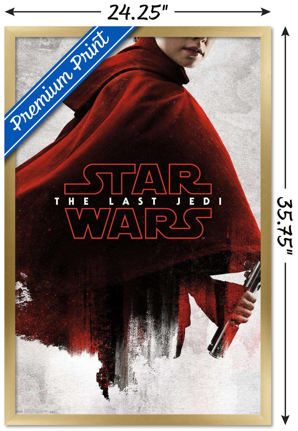 Star Wars: The Last Jedi - Red Ray Wall Poster, 22.375" x 34", Framed