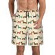 thumbnail image 1 of Balery Dachshund Dog Traje de Baño Estilo Hawaiano para Hombre, Shorts de Secado Rápido con Bolsillos-Large, 1 of 6