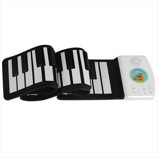 Piano Electrónico Portátil de 49 Teclas con Teclado de Silicona Suave, Compatible con Bluetooth, Regalo para Niños, Color