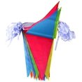 thumbnail image 5 of RV Banderines multicolores para el día del niño, banderines coloridos de 80 m, decoraciones para fiestas, banderas de tela de poliéster, 150 banderas triangulares de doble cara, decoración para interiores/carnaval/fiestas al aire libre Rojo Verde, 5 of 5