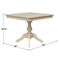 thumbnail image 5 of 36" x 36"  Natural Solid Wood Square Top Pedestal Table - 29.9" Height, 5 of 8