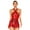 Red, variant on Aislor Women's Glitter Sequins Fringe Tassel Latin Dance Costume Ballroom Jazz Cha-Cha Samba Dance Bodysuit Sky Blue S