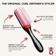 thumbnail image 5 of YBQF Curly Hair Brush D3 (Black & Red) 7 Row Styling Brush for Detangling, Separating, Shaping and Defining Curls - For Women and Men, 5 of 5