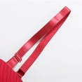 thumbnail image 5 of SMihono Fashion Womens Bras Sexy Comfortable and Breathable Bra with Small Breasts Gathered and Secondary Breasts Steel Ring Striped Bra Red M, 5 of 9