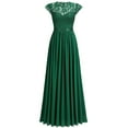 thumbnail image 5 of HNMKIU Elegant Dresses for Women Evening Gown Neck Floral Lace Formal Wedding Long Maxi Dress Green,XL, 5 of 5