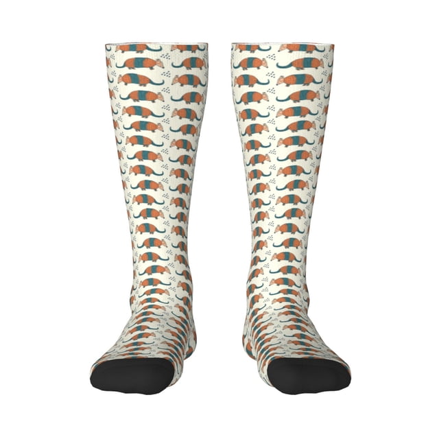 Balery Colorful Armadillos Calcetines novedosos Calcetines deportivos Calcetines hasta la rodilla Calcetines de algodón Calcetines originales y geniales