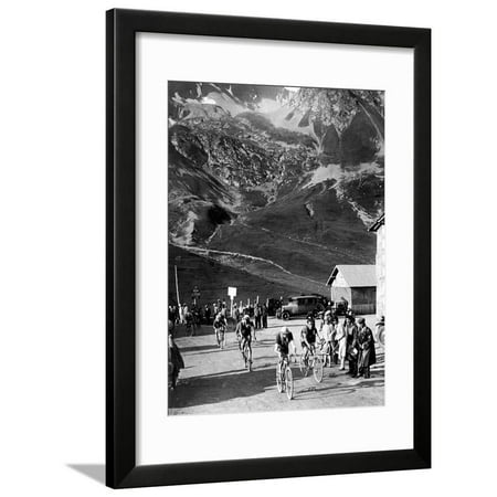 Tour De France 1929, 15th Leg Grenoble/Evian (Alps) on July 20: Antonin Magne Ahead Framed Print Wall (Best Way To Tour France)