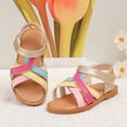 thumbnail image 6 of Gubotare Baby Girl Sandals Toddler Girls Sandals Kids Strap Flat Sandals Open Toe Summer Flower Casual Sandals Size 8.5 (Pink,Toddler 8.5), 6 of 9