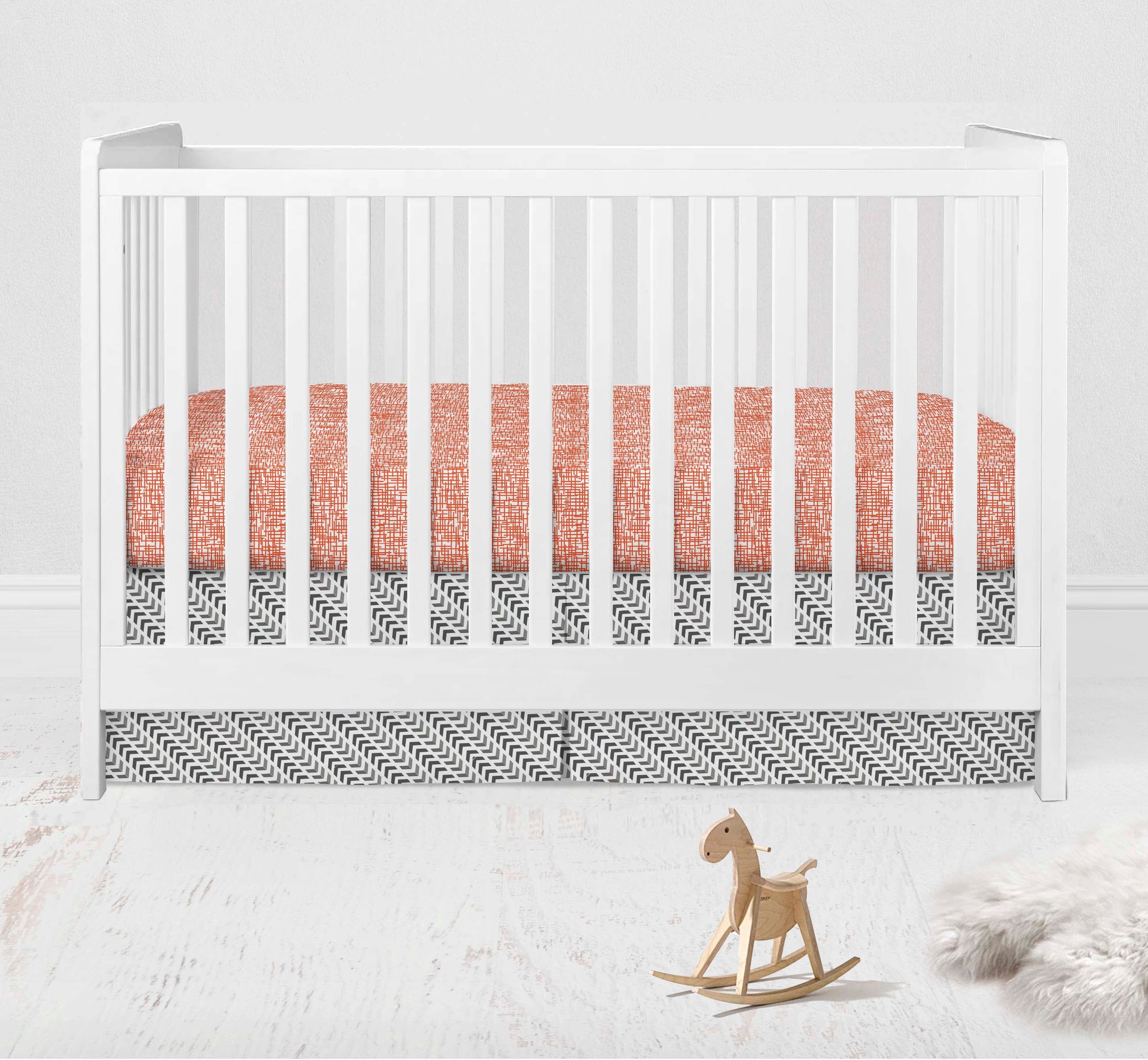 Bacati - Construction 3-Piece Crib Bedding Set - Yellow/Orange/Blue/Grey Boys