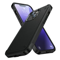 ELEHOLD for iPhone 13 2021 Fit Case, Military-Grade Dual Layer Raised Frame Screen & Camera Lens Protective Armor Hybrid PC TPU Anti-Drop Shockproof Slim Rugged Case,Black