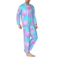 thumbnail image 2 of Sikiie Purple Dragon Scales Mens Pajama Set, Soft Warm Long Sleeve Sleepwear, Cozy Button-Down Pjs for Men-Medium, 2 of 7