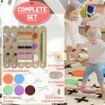 thumbnail image 6 of Qaba Kids Balance Beam, Wooden Balance Board with Stepping Stones, Gymnastics Obstacle Course for Toddlers 3-8 Years, for Motor Skills Coordination, 6 of 9