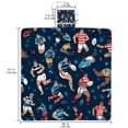 thumbnail image 2 of Football Canvas Beach Blanket Picnic Mat - Oversized Waterproof Outdoor Camping Mat - Travel, Hiking, and Sports - Portable Lightweight Foldable Mat for Family and Friends Gathering, 2 of 6