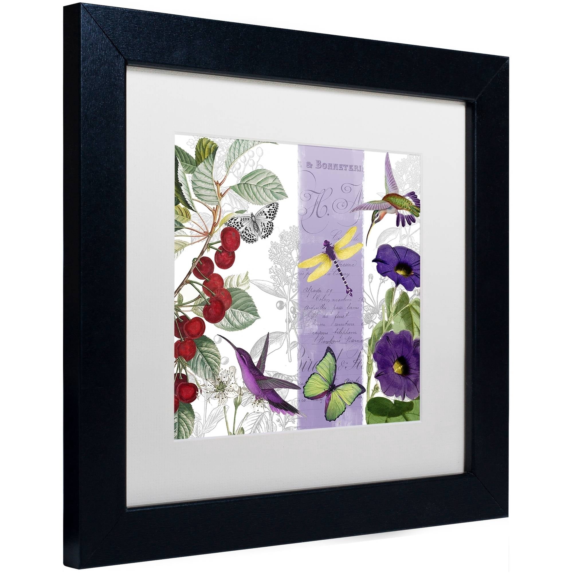 Trademark Fine Art "Cherry Picked I" Canvas Art by Color Bakery White Matte, Black Frame