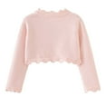 thumbnail image 3 of Utlike Girls Knit Cardigan Sweater Open Front Top For Toddler To Kids Soft Comfortable With Dresses Versatile Tee Size 6 Years-7 Years Pink, 3 of 7