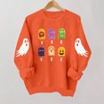 thumbnail image 7 of CYRBOKO Girls Halloween Sweatshirt 10-12, Pullover Crew Neck Long Sleeve Casual Holiday Top Orange, 7 of 7