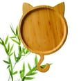 thumbnail image 3 of Wood Serving Tray for Cat Shape Choose Dessert Tray Dinner Breads Plate Fruit Pl, 3 of 10