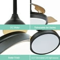 thumbnail image 2 of 42 Inch 3-Blade Retractable LED Ceiling Fan with Remote Control and 3-Color 6-Speed, 2 of 9