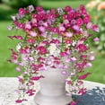 thumbnail image 3 of Decoraciones De Plástico Guirnalda de flores artificiales de plástico morado con forma de trompeta y hojas de lirio para decoración de bodas en jardines (1 pieza) Rkxzt, 3 of 8
