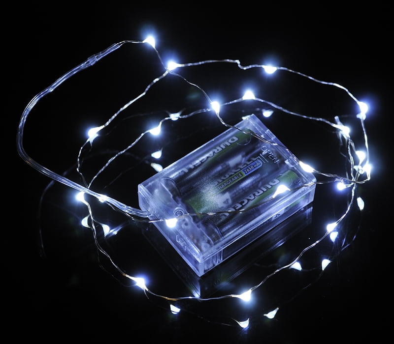 Fantado 20 White Led Micro Fairy String Lights Wire 6ft Battery Fantado 20 White Led Micro Fairy String Lights Wire 6ft Battery Operated By Paperlantern Com